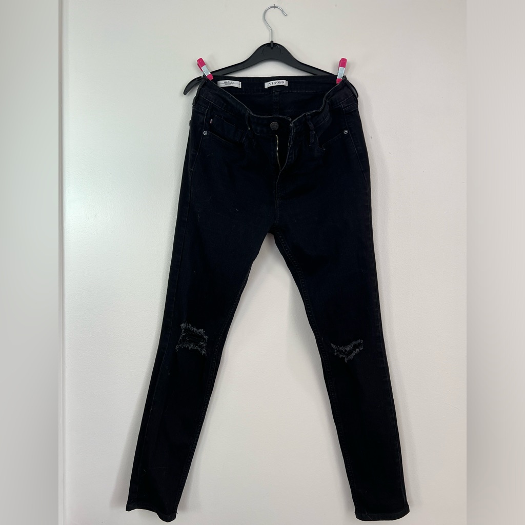 Marley Skinny Distressed Black Skinny Jean